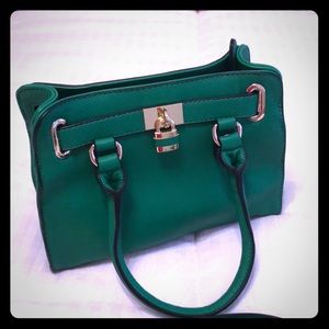 Charming Charlie Green Purse with Detachable Strap